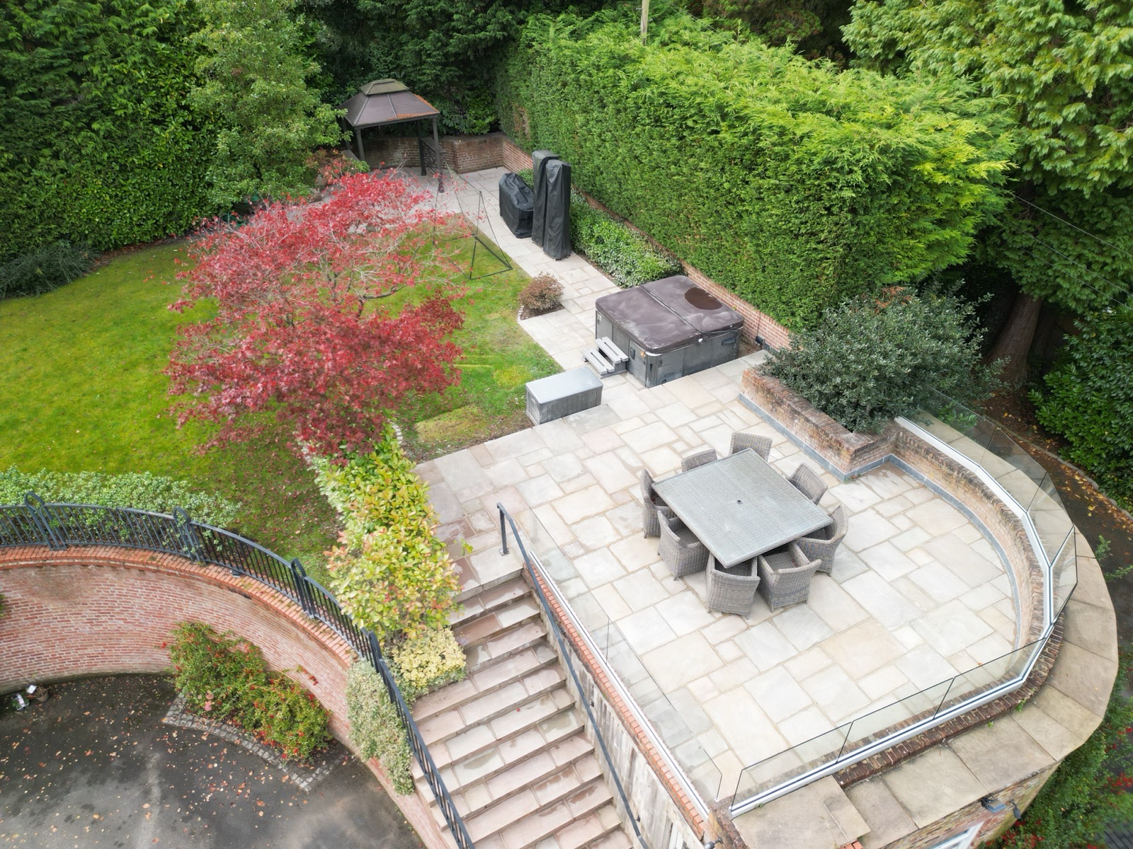 Curved Terrace Oblique View